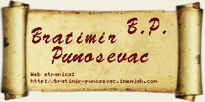 Bratimir Punoševac vizit kartica